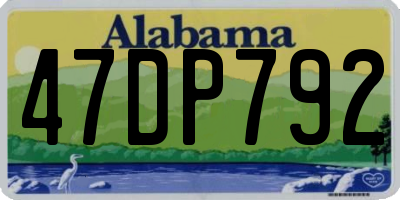 AL license plate 47DP792