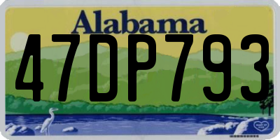 AL license plate 47DP793