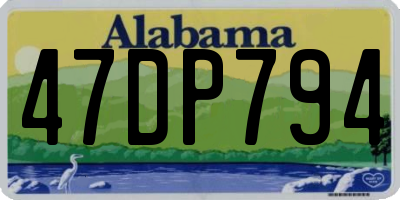 AL license plate 47DP794