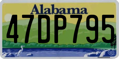AL license plate 47DP795