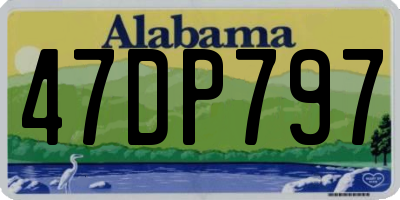 AL license plate 47DP797