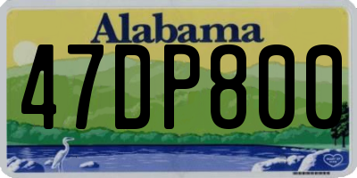 AL license plate 47DP800