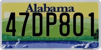 AL license plate 47DP801