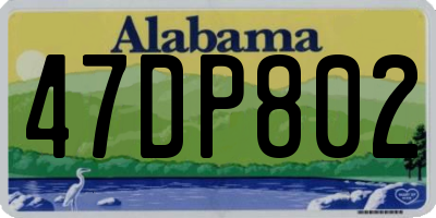 AL license plate 47DP802