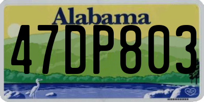 AL license plate 47DP803