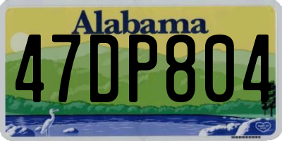 AL license plate 47DP804