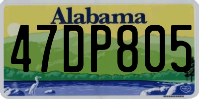 AL license plate 47DP805