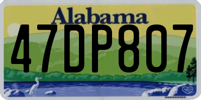 AL license plate 47DP807
