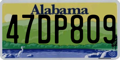 AL license plate 47DP809
