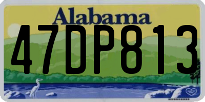AL license plate 47DP813