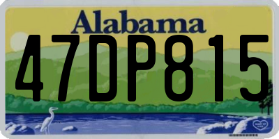AL license plate 47DP815