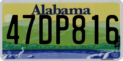 AL license plate 47DP816