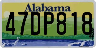 AL license plate 47DP818
