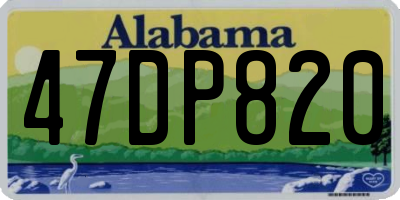 AL license plate 47DP820