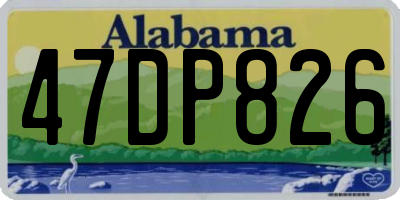 AL license plate 47DP826