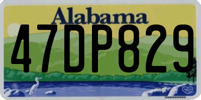 AL license plate 47DP829