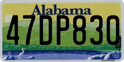 AL license plate 47DP830