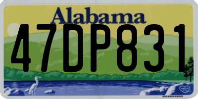AL license plate 47DP831