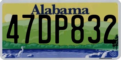 AL license plate 47DP832