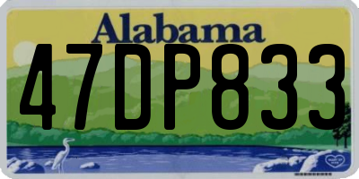 AL license plate 47DP833