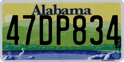 AL license plate 47DP834