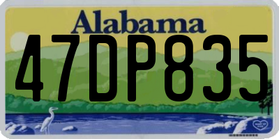 AL license plate 47DP835