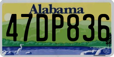 AL license plate 47DP836