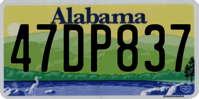 AL license plate 47DP837
