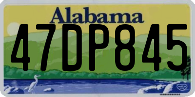 AL license plate 47DP845