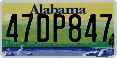 AL license plate 47DP847