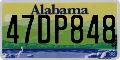 AL license plate 47DP848
