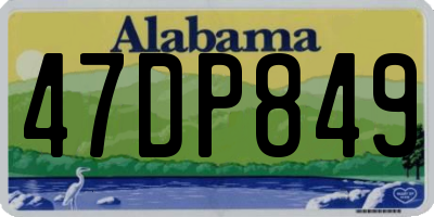 AL license plate 47DP849