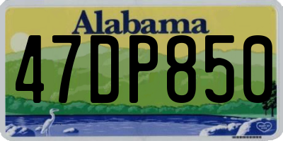 AL license plate 47DP850