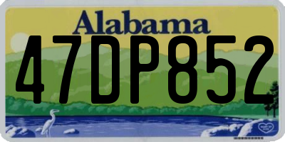 AL license plate 47DP852