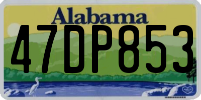 AL license plate 47DP853