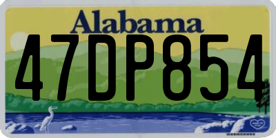 AL license plate 47DP854