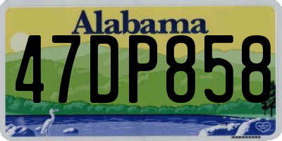 AL license plate 47DP858