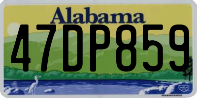 AL license plate 47DP859