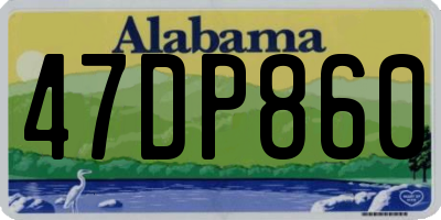 AL license plate 47DP860