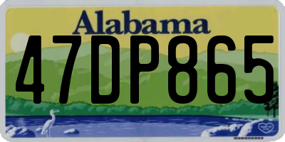 AL license plate 47DP865