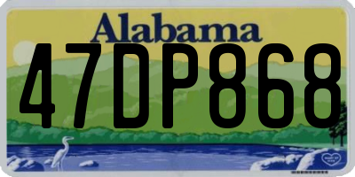 AL license plate 47DP868