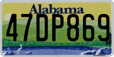AL license plate 47DP869