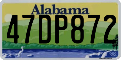 AL license plate 47DP872