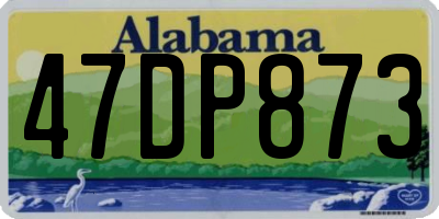 AL license plate 47DP873