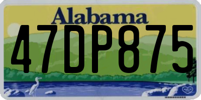 AL license plate 47DP875