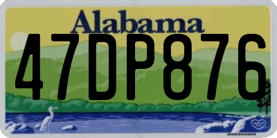 AL license plate 47DP876