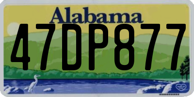 AL license plate 47DP877
