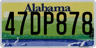 AL license plate 47DP878