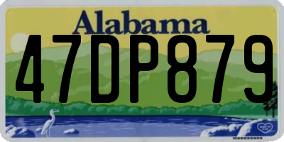 AL license plate 47DP879