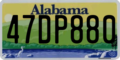 AL license plate 47DP880